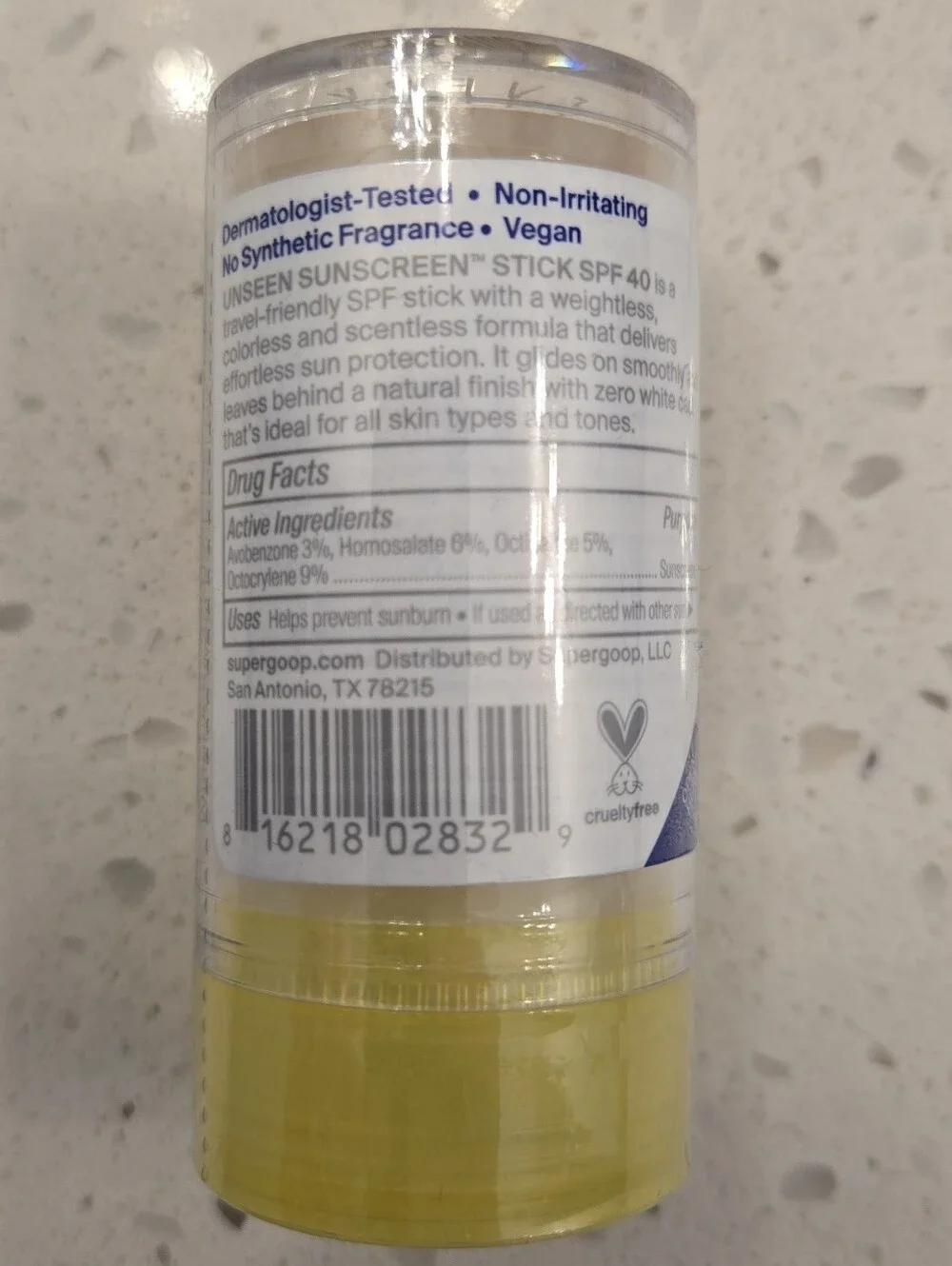 Supergoop! Unseen Sunscreen Stick SPF 40 - Clear